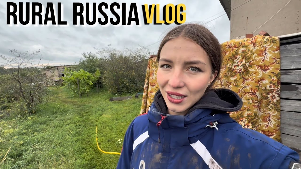 Life in a SIBERIAN VILLAGE: Trying to Insulate The Barn on our New Farm, Barbecuing in a STORM ⛈️