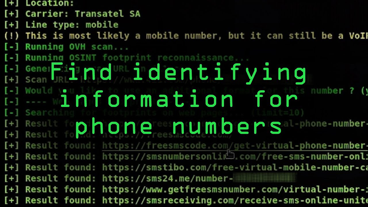 Найти информацию по номеру телефона с помощью инструментов OSINT [Учебное пособие]