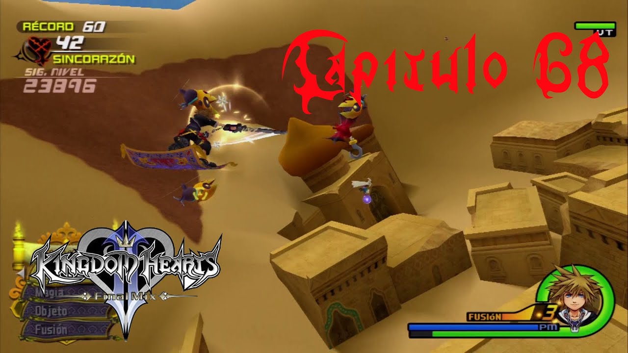 Gameplay Kingdom Hearts 2 FM HD - Cap 68 - Minijuegos 1 - Entrenamiento de Fil, Agrabah, Port Royal