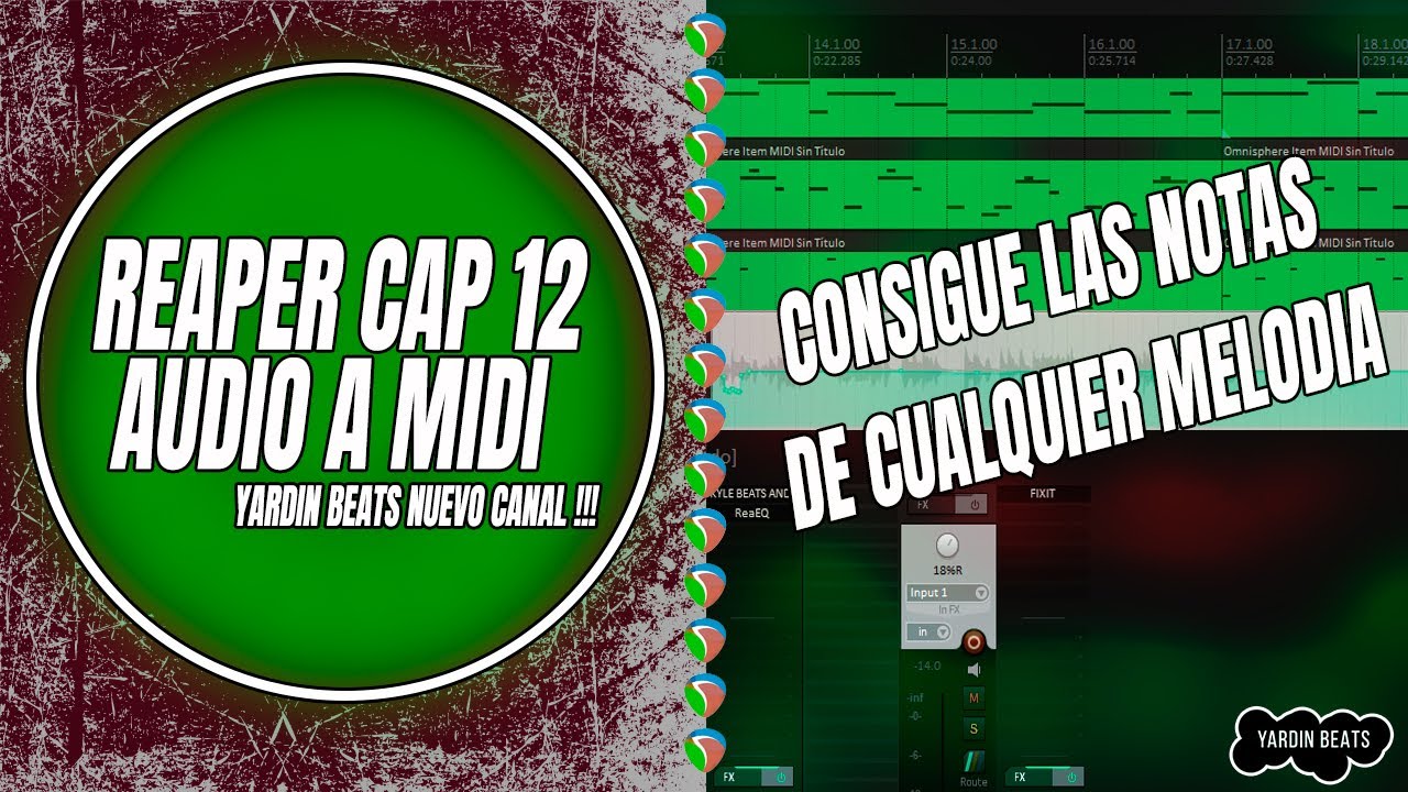 CURSO COMPLETO REAPER CAP 12 : Como pasar AUDIO a MIDI