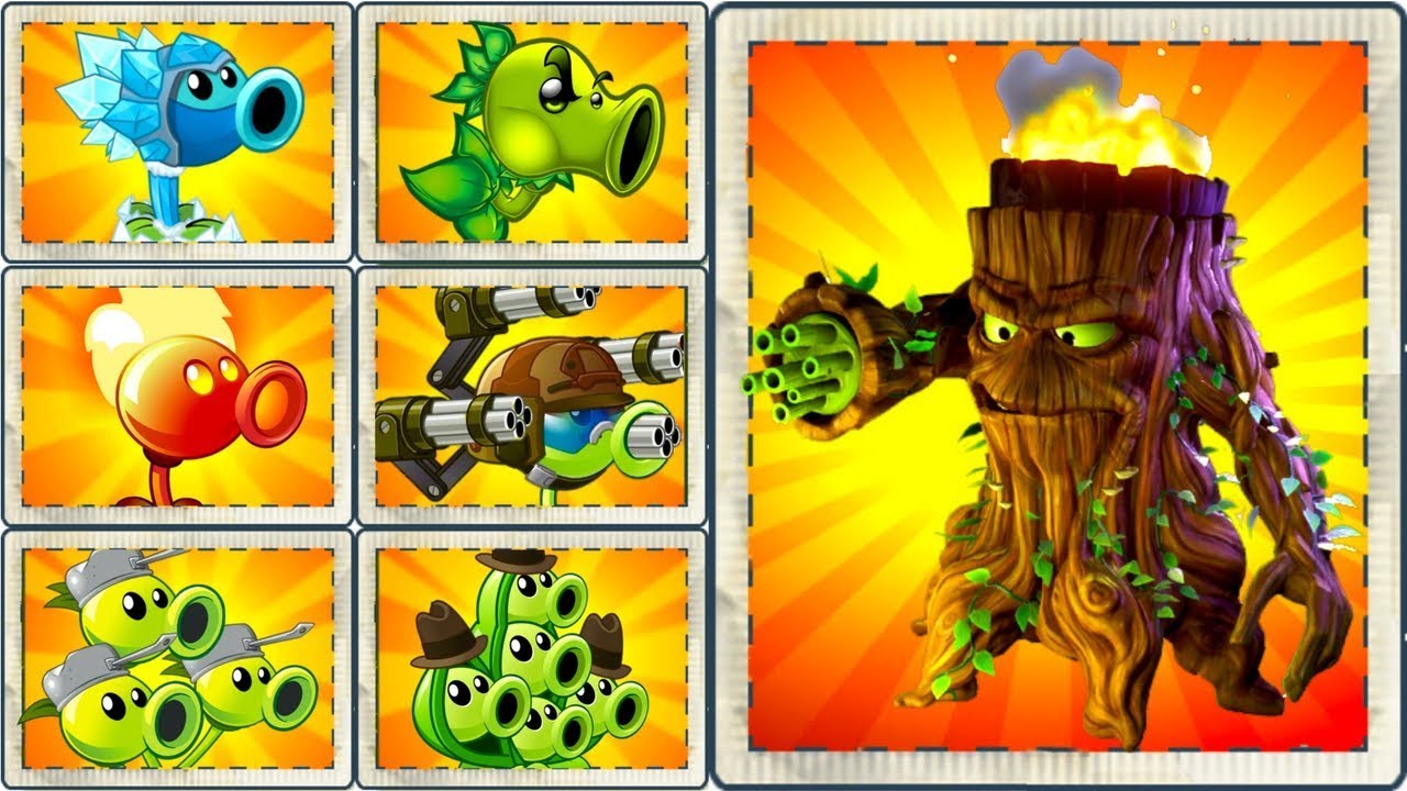 Every Peashooter vs All Zombot Plants vs Zombies 2 Gameplay - Fire Pea, Pea Pod, Electric Pea PVZ 2