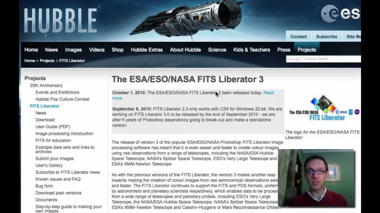 Using FITS liberator on astronomical images