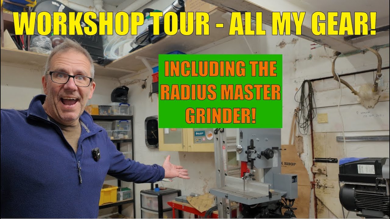 New Workshop Tour | Knifemaking Gear | Radius Master | Axminster Bandsaw | #fyp #workshop #tools