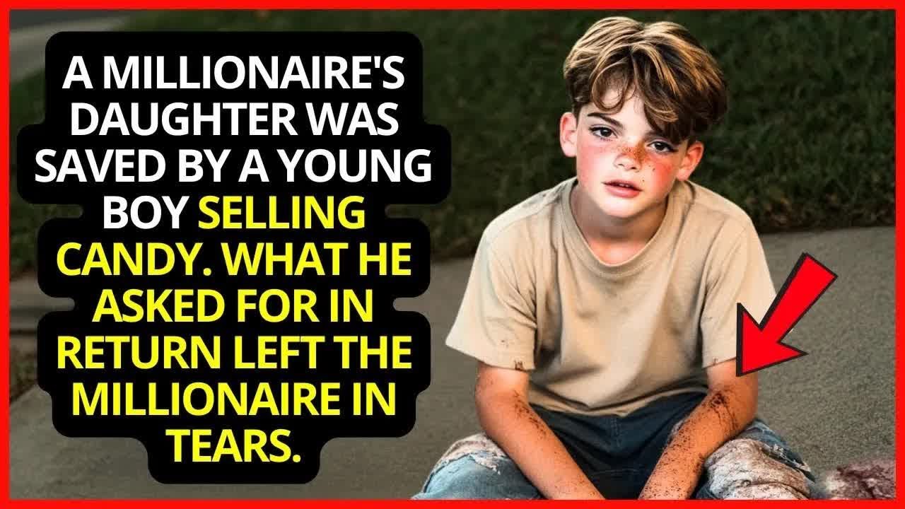 A Poor Boy saved a Millionaire_s Daughter  What he asked in return brought the Millionaire to tear