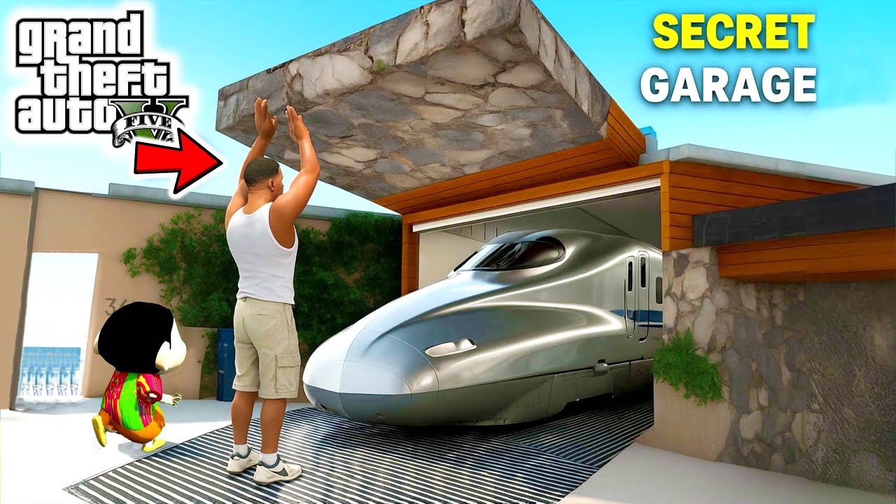 Franklin and Shinchan Found Secret LUCKY TRAIN GARAGE in GTA 5