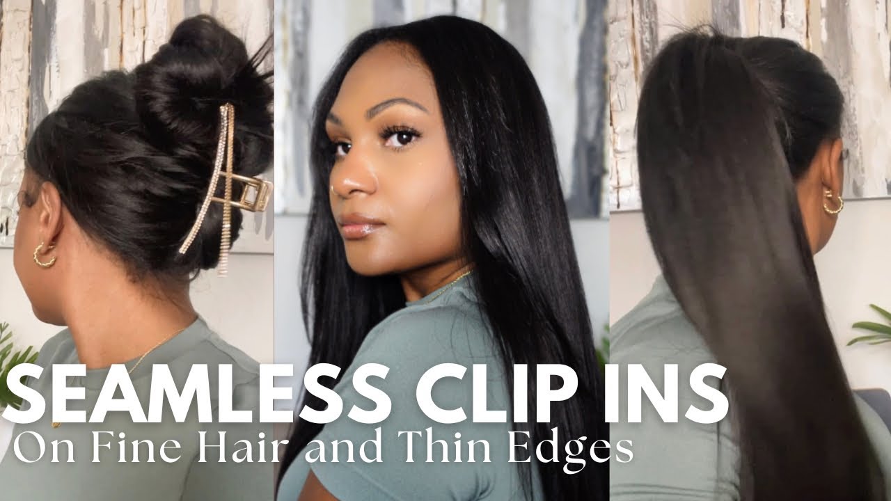 Clip Ins on Fine Hair+Thin Edges| Versatile +Natural Looking Styling| Save $$$ + Time