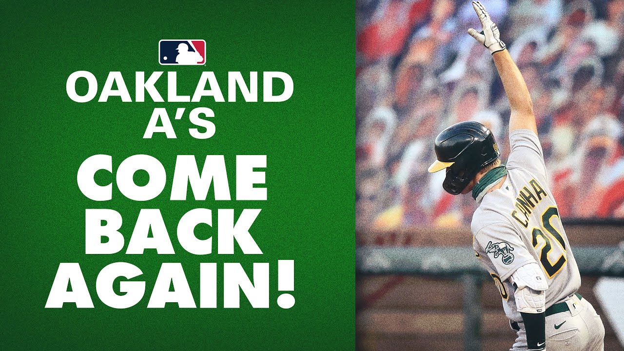 Down 3, Athletics score 4 in the 9th inning to beat Giants on CLUTCH Mark Canha 3-run home run!