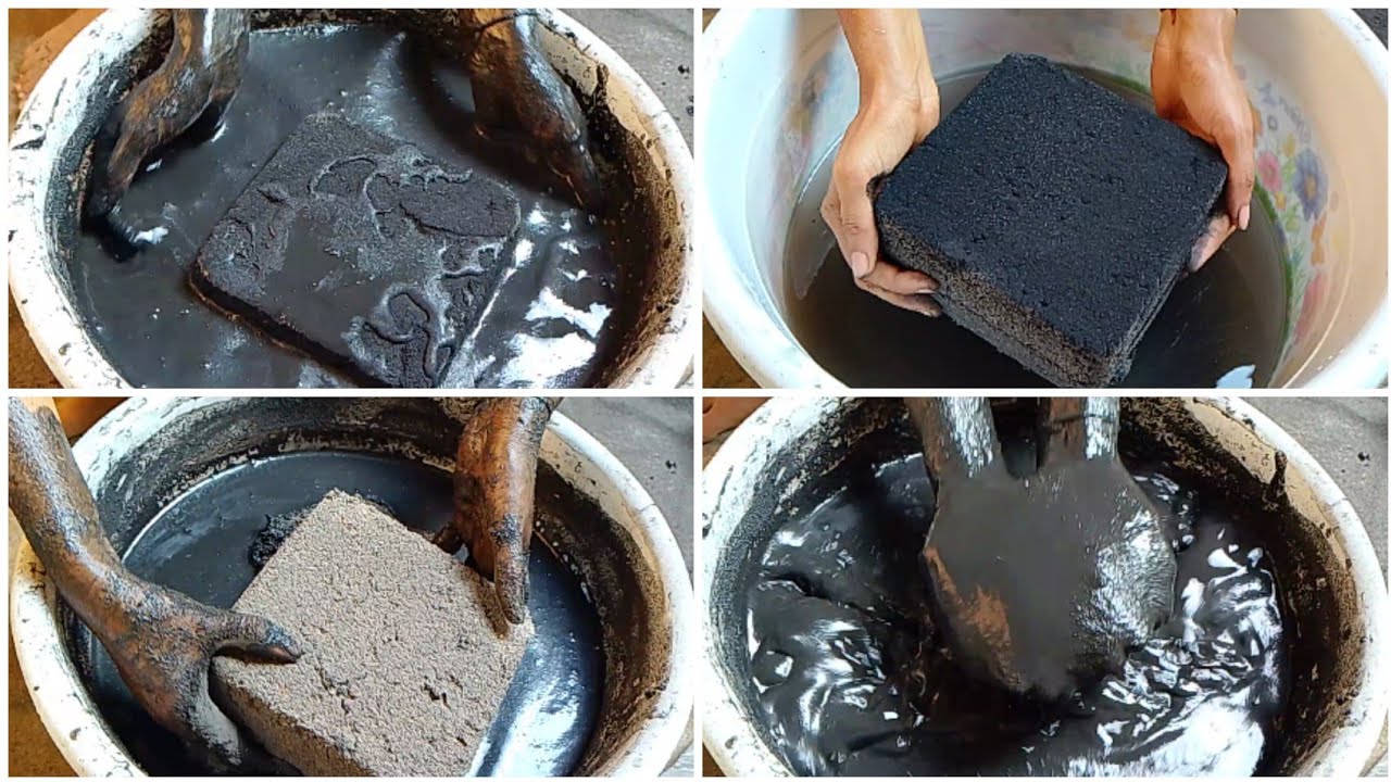 Square Shapes Super Soft Sandy Charcoal Water Crumbling 💦