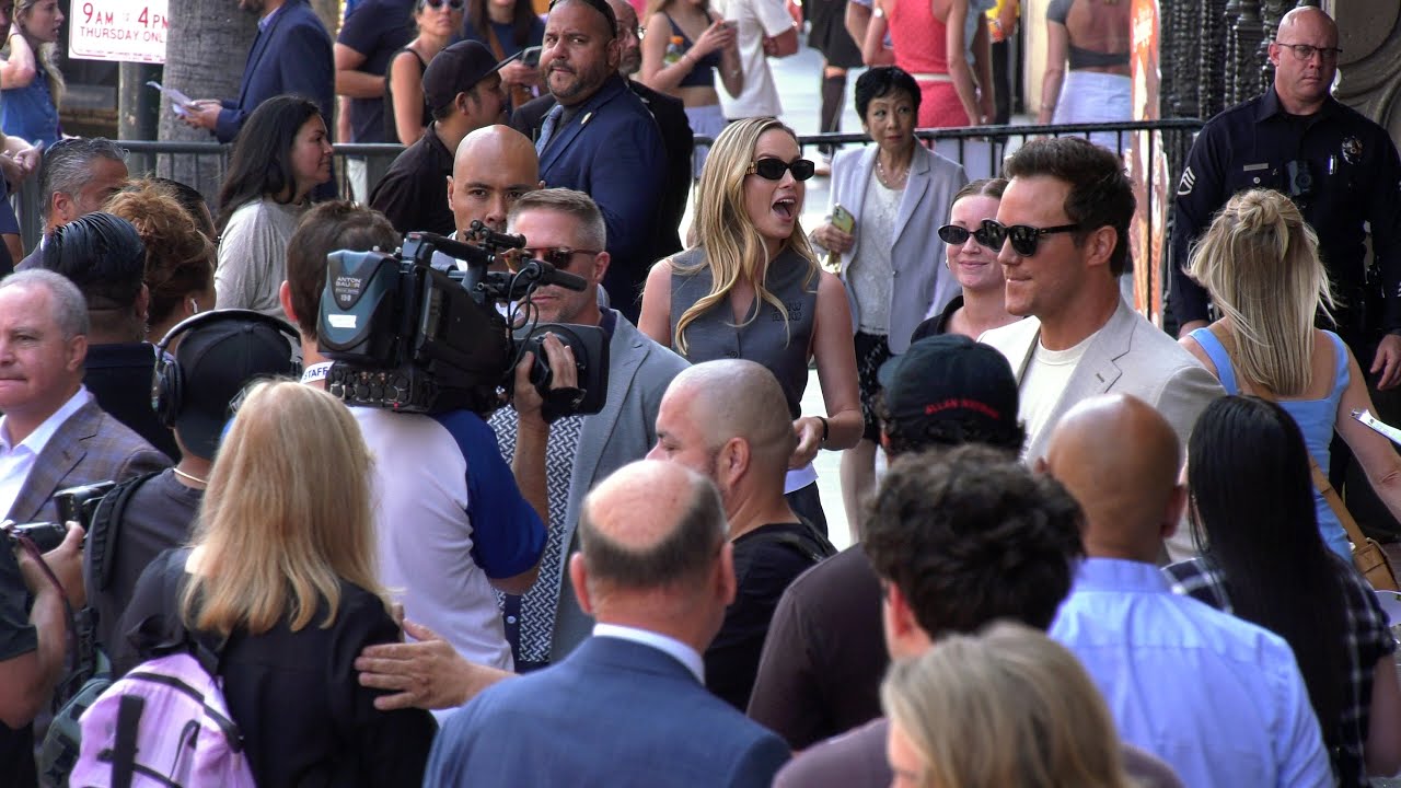 Kevin Feige Hollywood Walk of Fame star ceremony arrivals with Brie Larson, Chris Pratt, and more