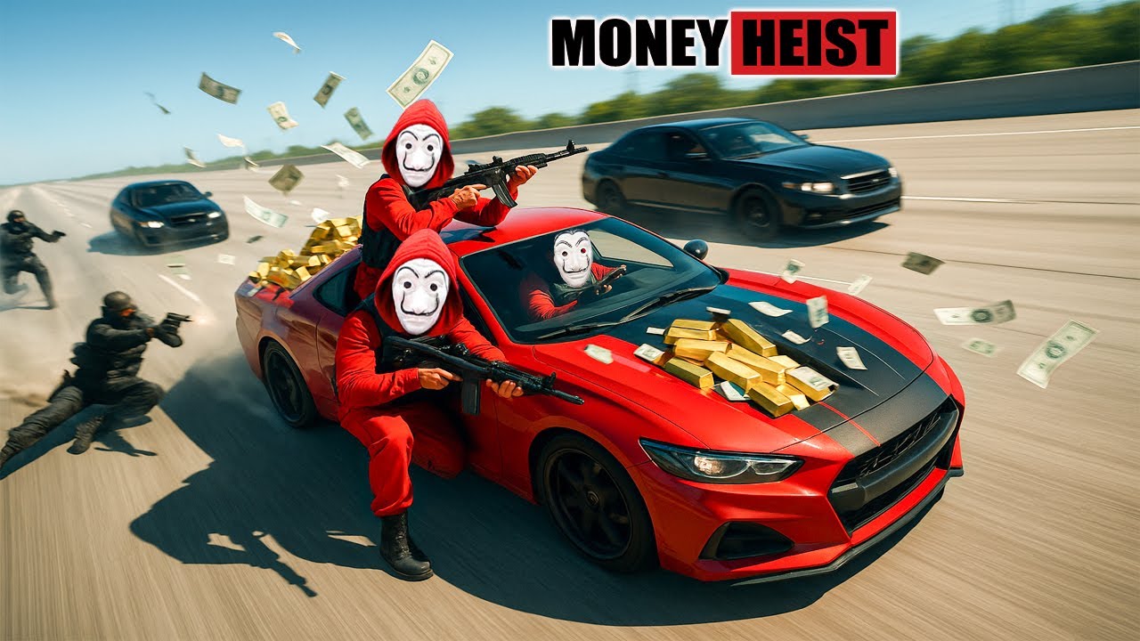 PARKOUR VS MONEY HEIST: Money Heist Kill Guards and Steal Cash From Police HQ | Epic POV