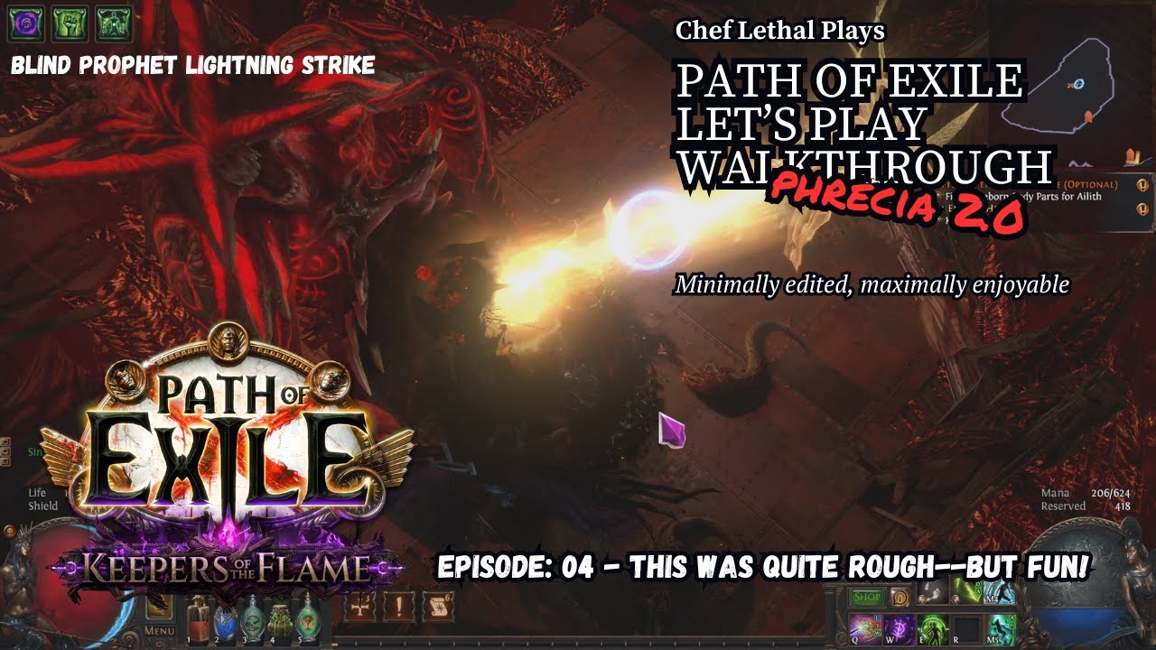 Let's Play Path of Exile 1 3.27b: Phrecia 2.0 Episode 4 - This was Quite Rough--But Fun!