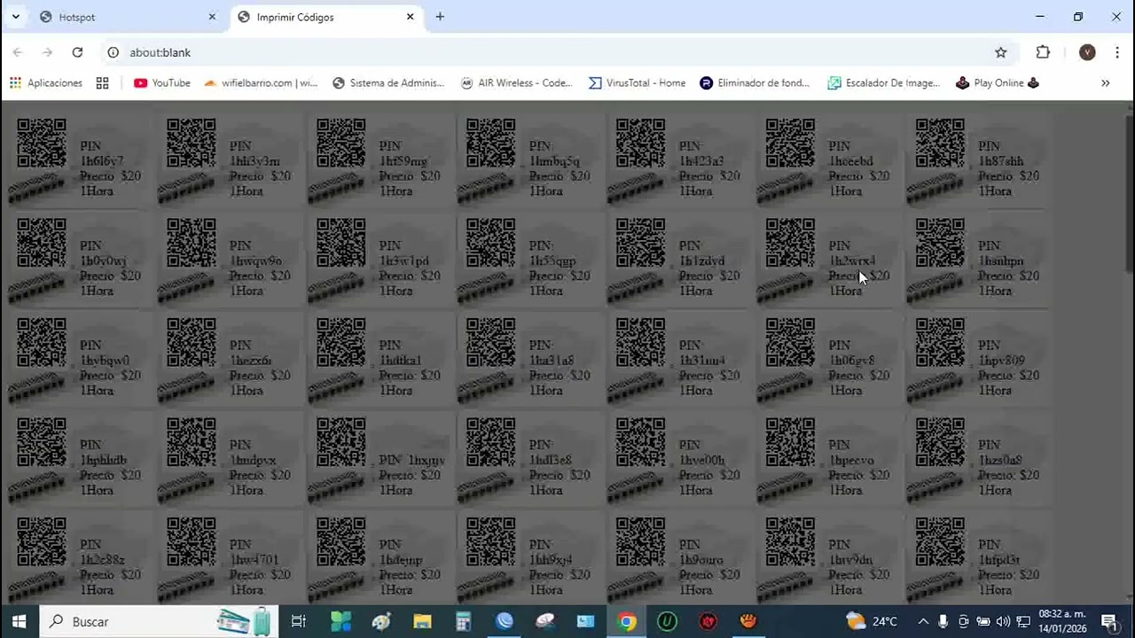 Generador de Tickets / Códigos Hotspot + Recargas WI-FI en el sistema de administración MIKRO-ZAMBAD
