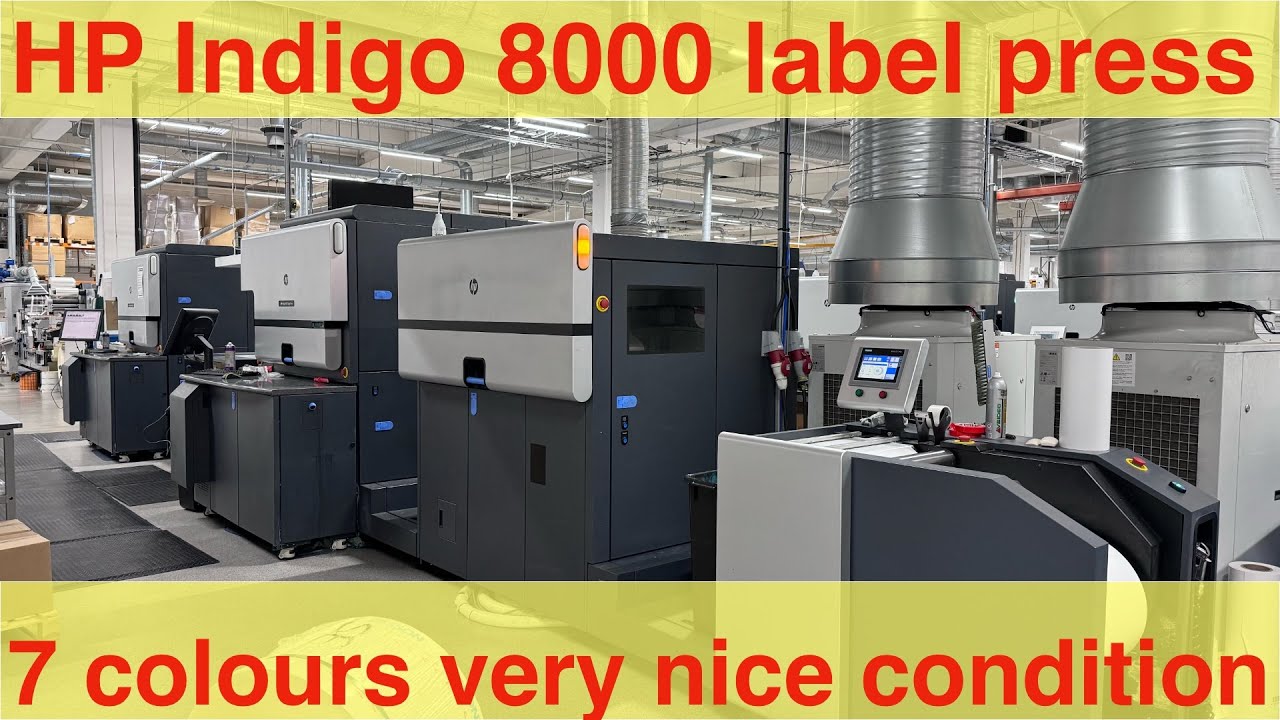 HP Indigo 8000 7c digital label press 7 colours very nice press