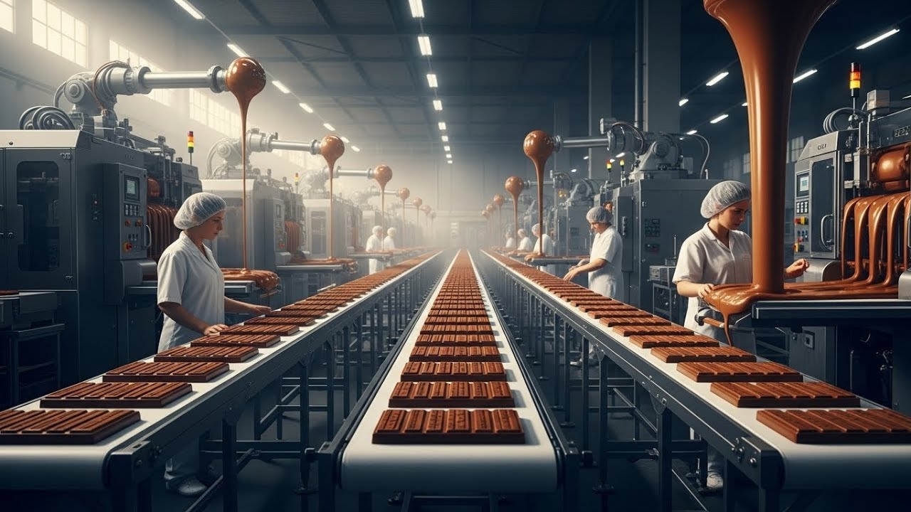 Inside a Mega Chocolate Factory: How Chocolate is Made from Scratch