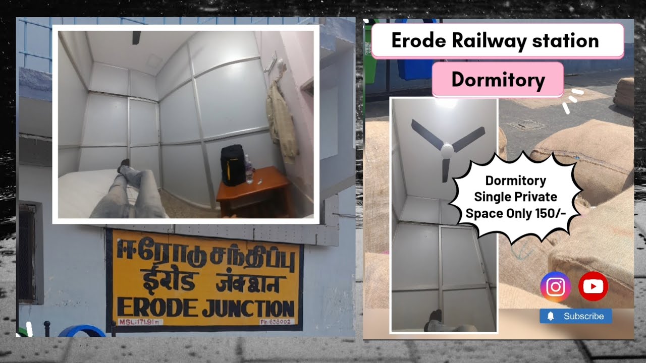 Erode junction railway station dormitory@150 erode wholesale market visit 