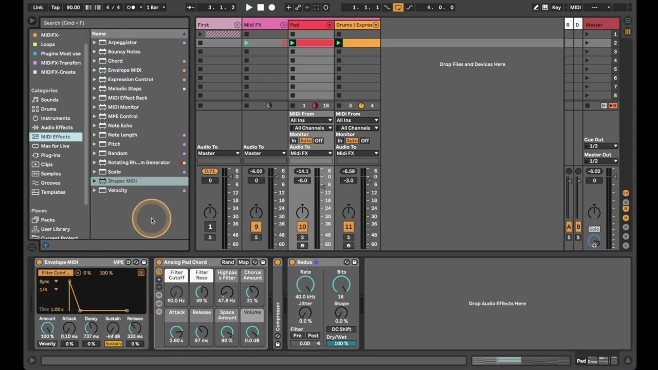 Animer ses productions avec Envelope MIDI et Shaper MIDI dans Ableton Live