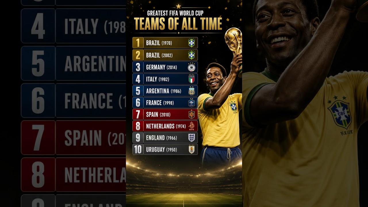 Greatest FIFA World Cup Teams of All Time! 🏆👑