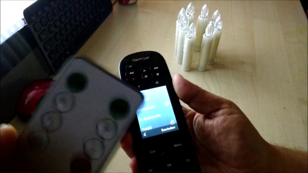 Infrarot Fernbedienung an Logitech Harmony Hub / Fernbedienung anlernen. Schritt - für - Schritt