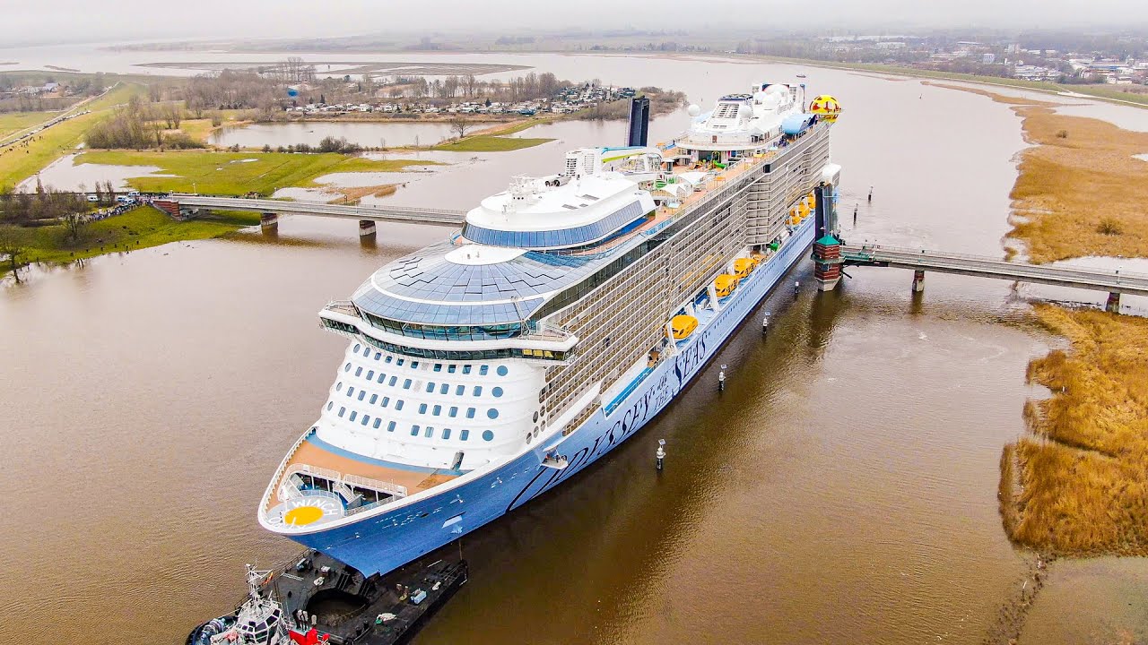 Ship Launch of Cruise Ship ODYSSEY OF THE SEAS at Meyer Werft Shipyard