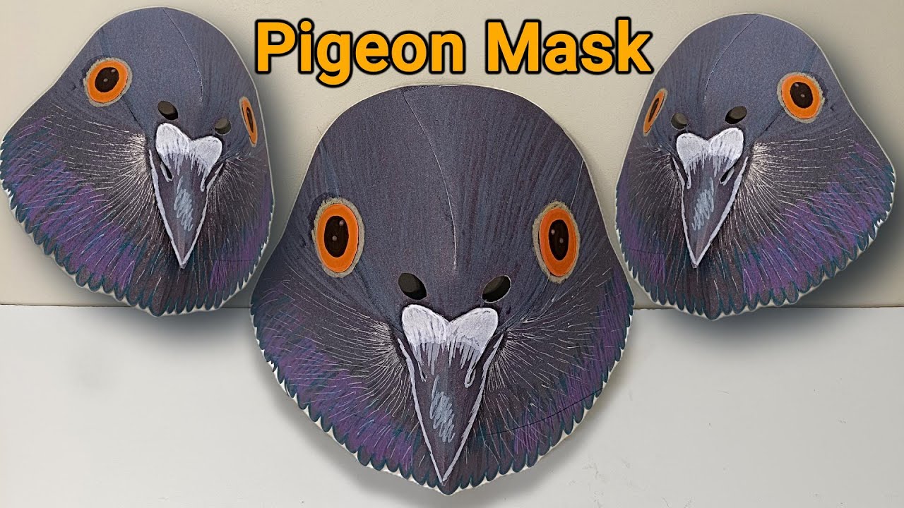 pigeon mask | DIY pigeon craft | bird costume | pigeon mask tutorial | animal mask making