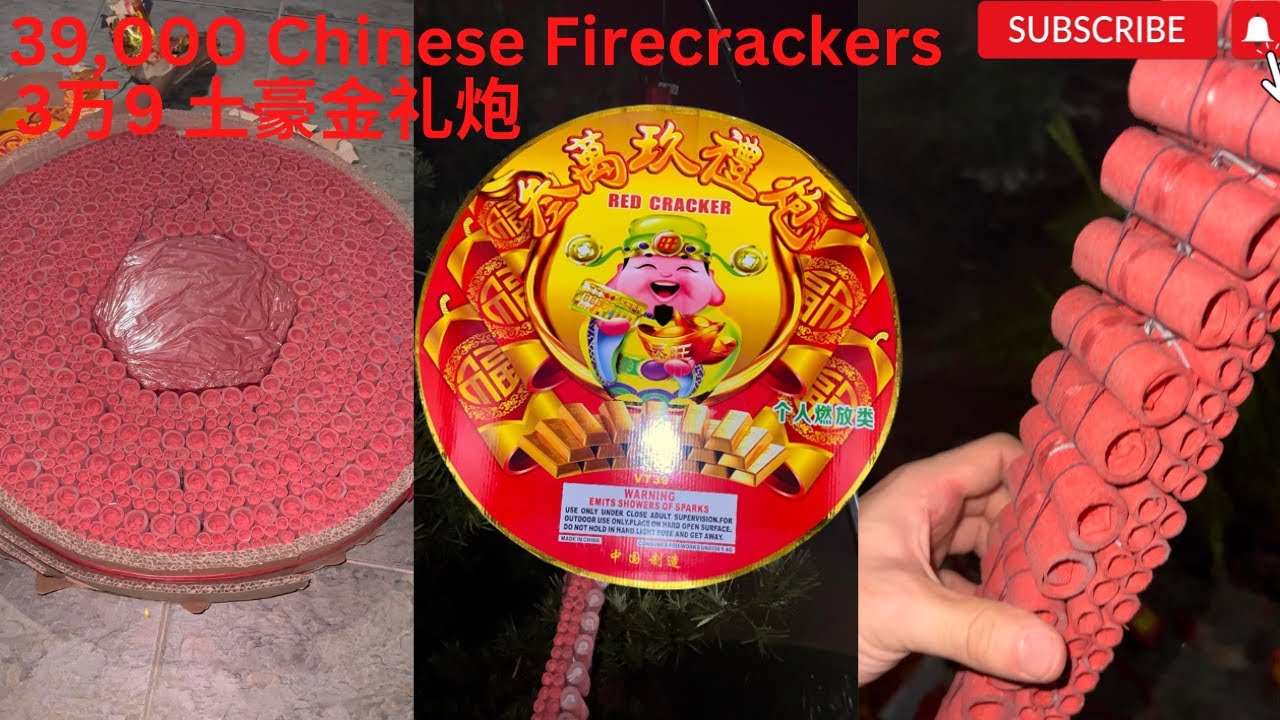 39,000 Chinese Firecrackers Chinese New Year 2023