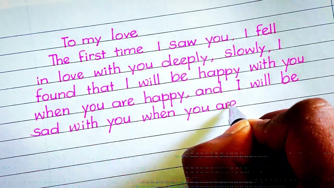 How to write beautiful love letter in English / love letter / handwriting