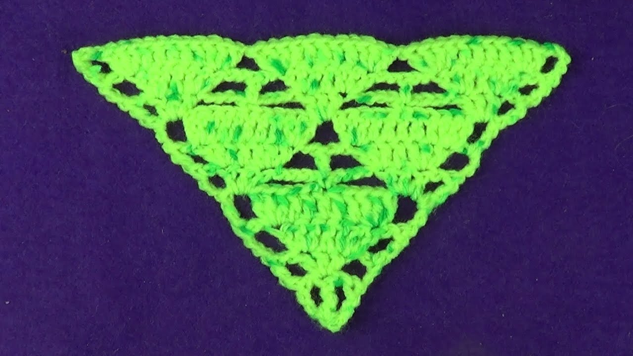 Несложный узор для шали Треугольники