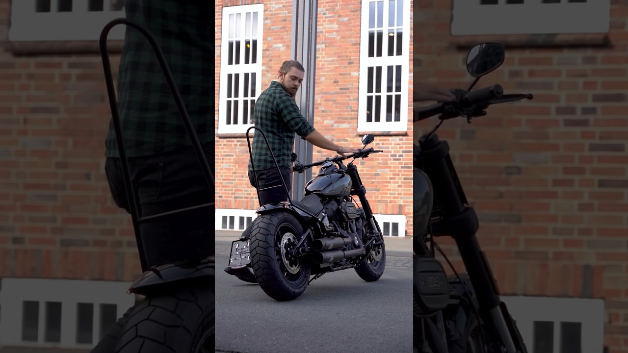 Harley Davidson FAT BOB full custom BRUTAL exhaust SOUND #harleydavidson #custombike #fatbob114