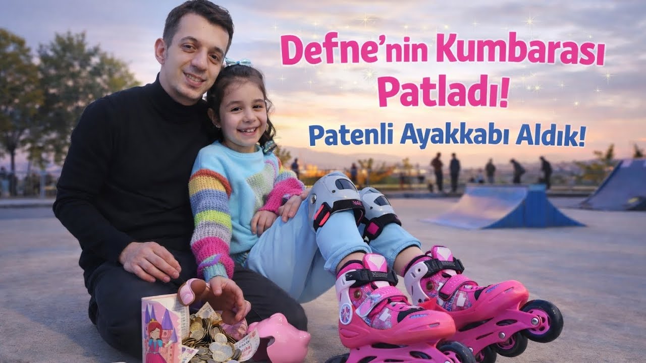 Defne Kumbarasını Patlattı! 😱 Hayalindeki Patenli Ayakkabıyı Aldık 🛼💖#funny #cute #shotrs #kumbara 