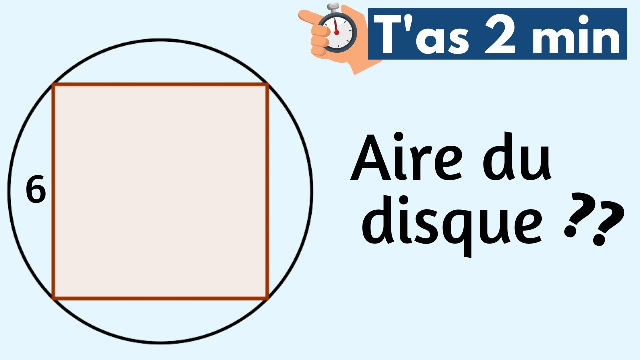 Que vaut l'aire du disque?