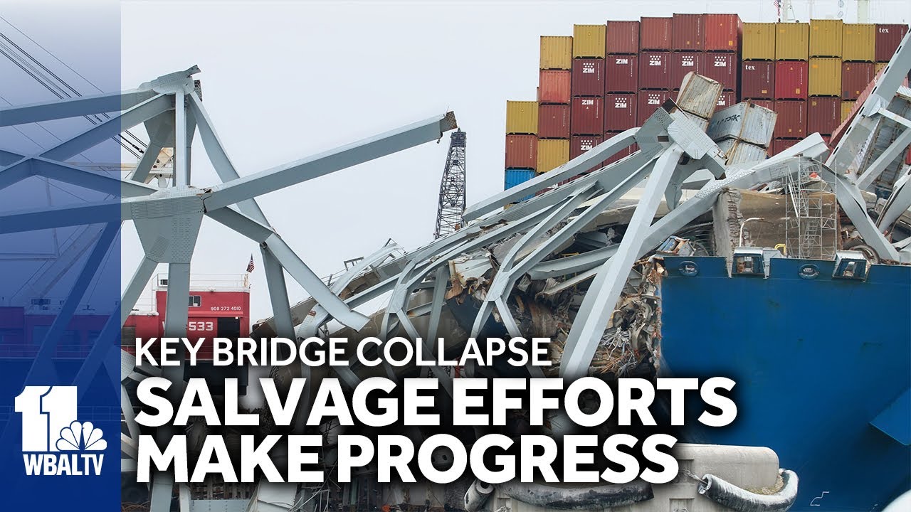 Crews to remove massive piece of Key Bridge wreckage
