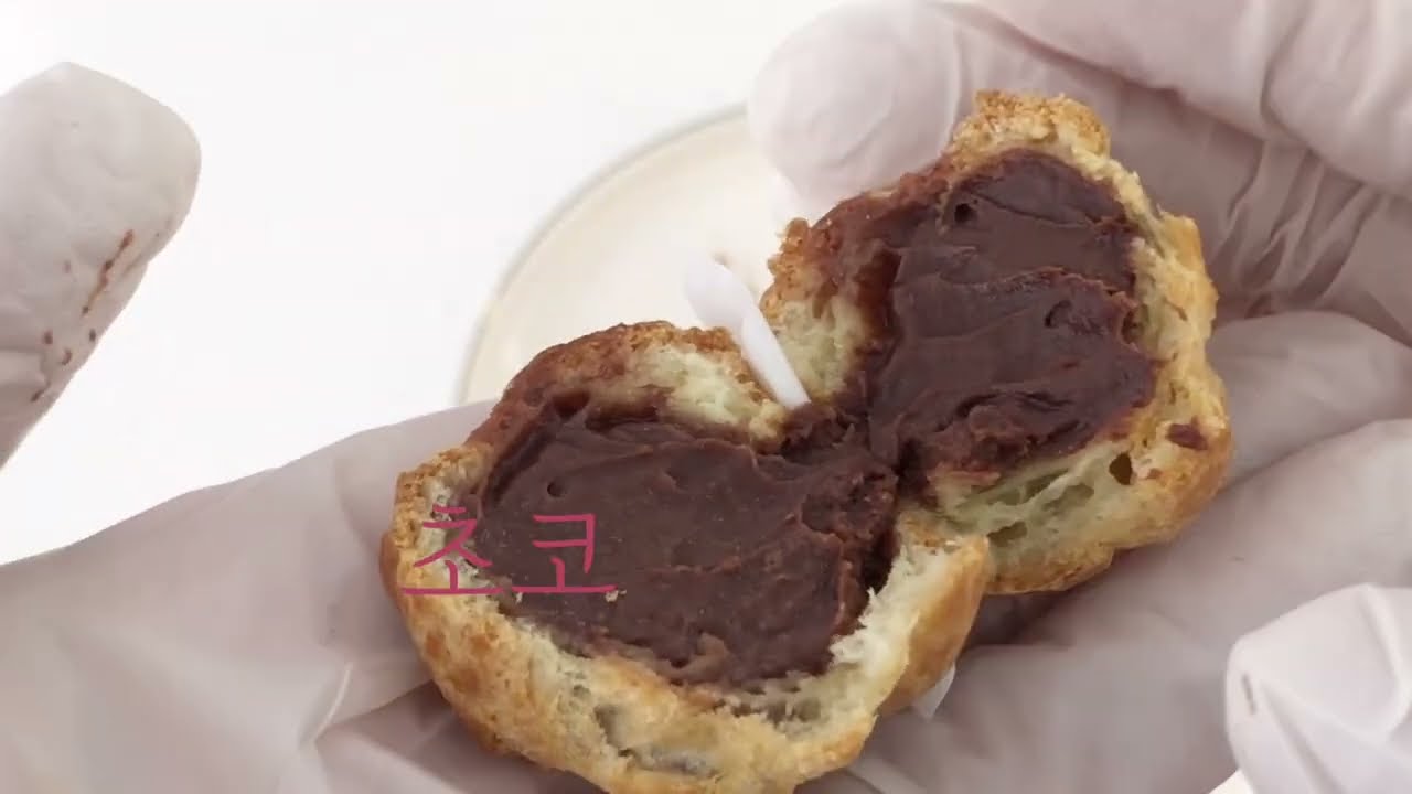 종이컵계량 에어프라이어 초코 베이비슈 만들기 노오븐  how to make Pâte à Choux pastry class air fryer(cooking ASMR)