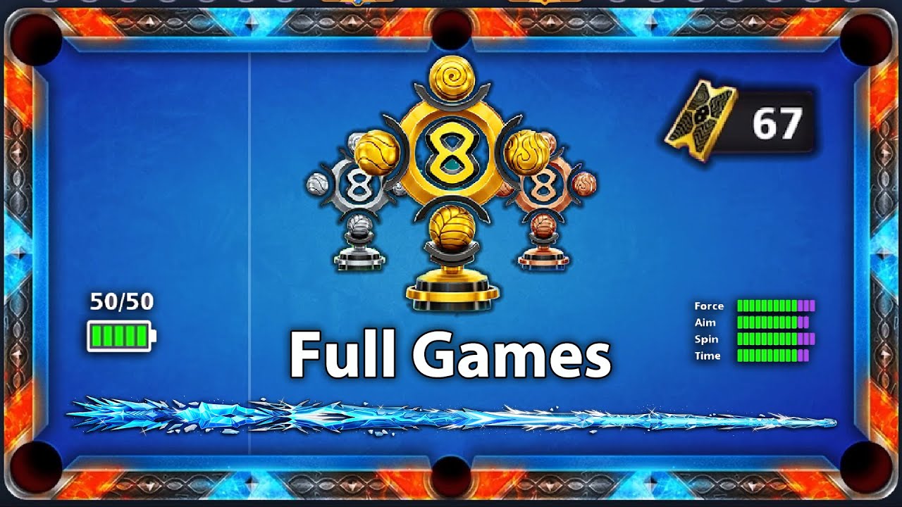 8 Ball Pool - From 1st Match to 67TH Match in Elemental Master Showdown Cup Top - GamingWithK