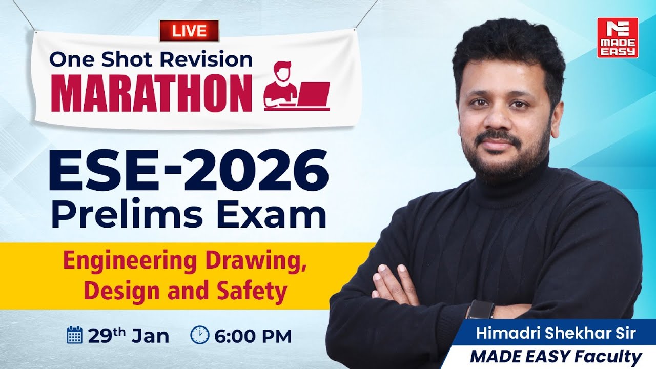 ESE 2026 Prelims One Shot Revision | Engineering Drawing, Design & Safety | Himadri Sir | Live