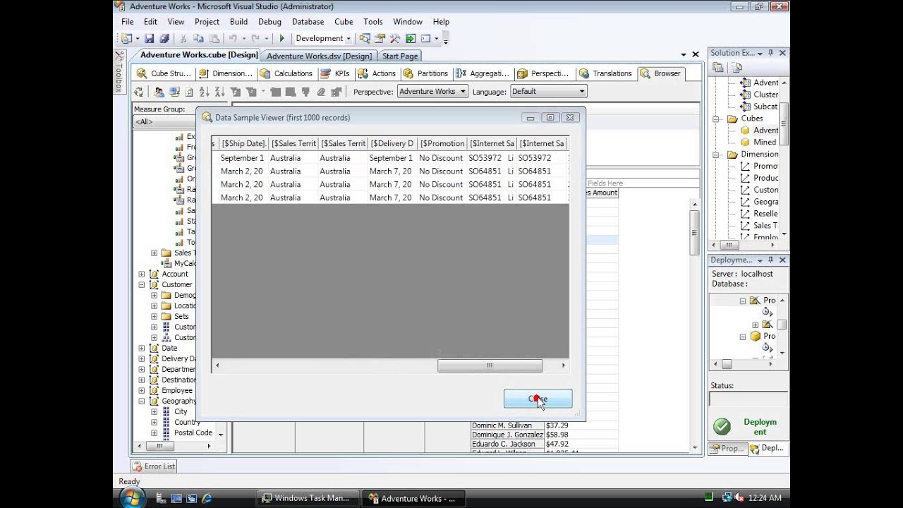 SSAS 116   Actions Introduction