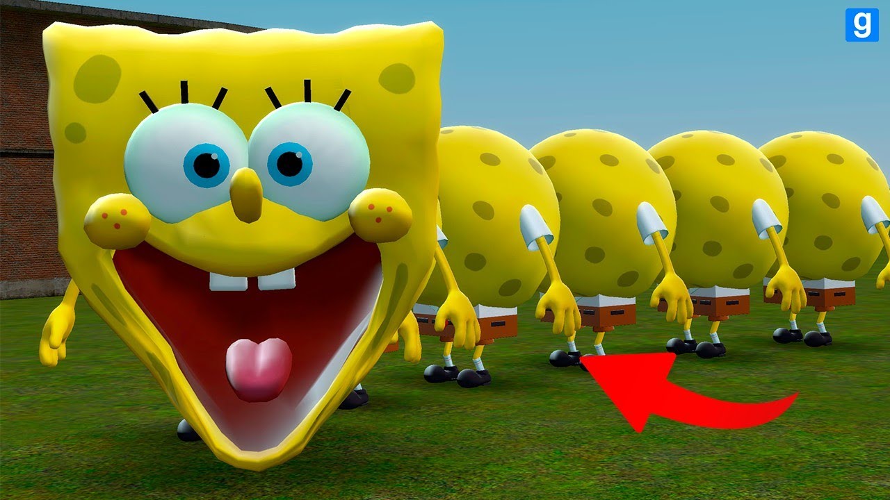 😅I FOUND NEW ROBLOX HUNGRY SPONGEBOB WORM In Garry's Mod!