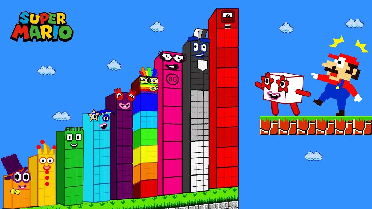 New Number 1 vs Biggest Number Phase 1,000,000 in Mario Maze Level Up | Game Animation