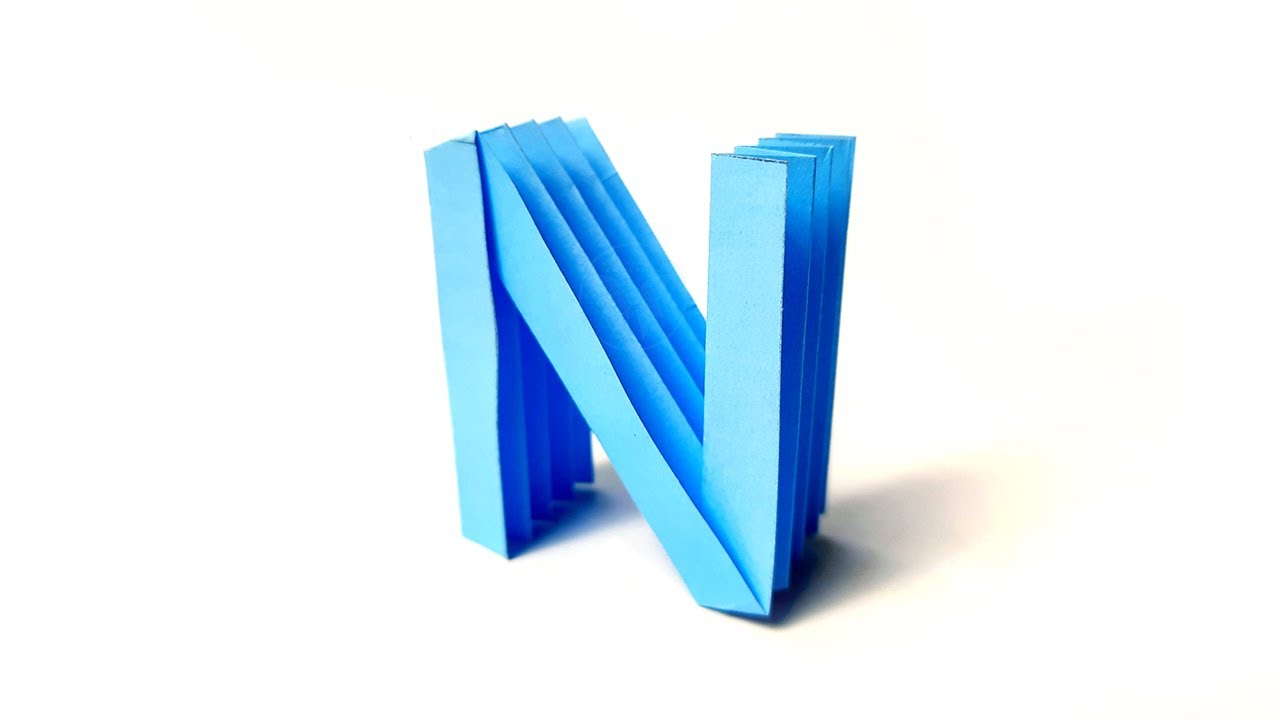 How to Make Paper Letter N step by step - Origami Letter Making