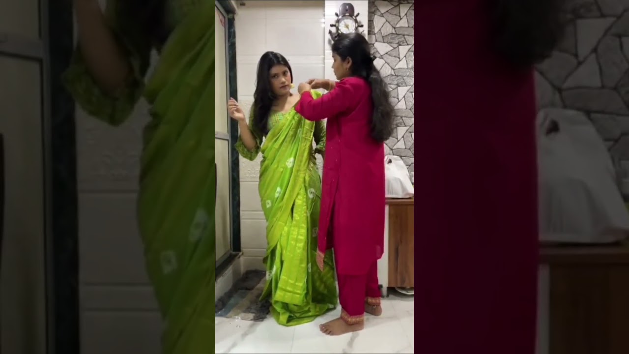 Day 2 saree draping #sareelovers #readytowearsaree