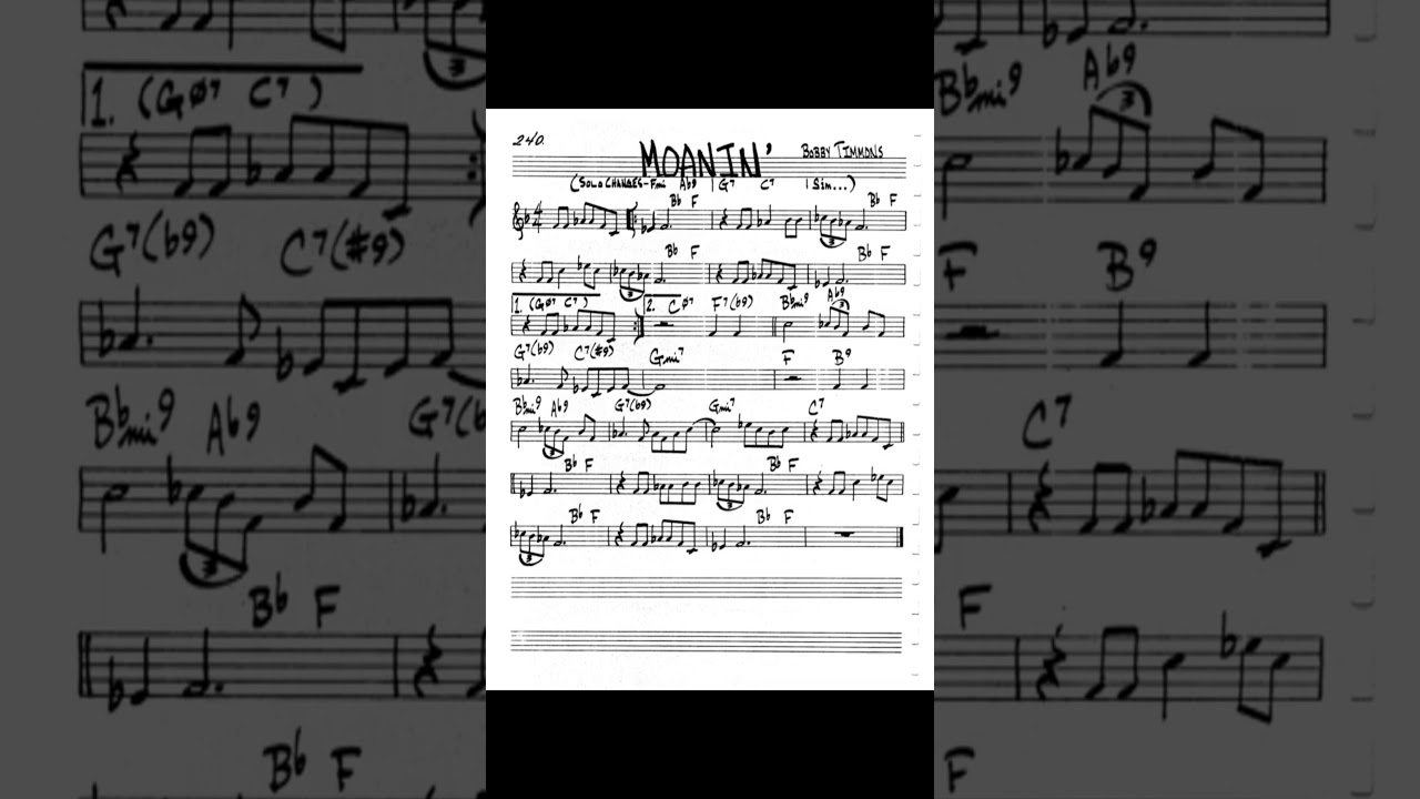 moanin - LOOOOOONG BACKING TRACK