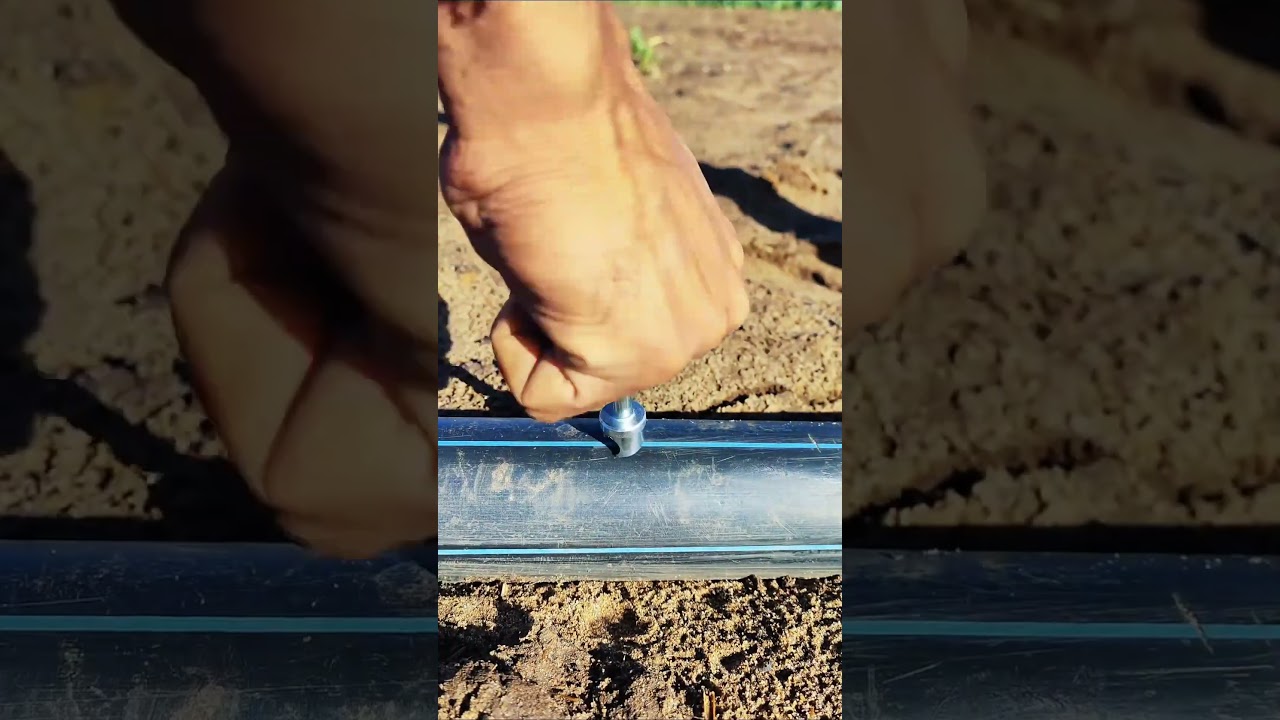 A tool to make it easier to drill holes in pipe hoses 