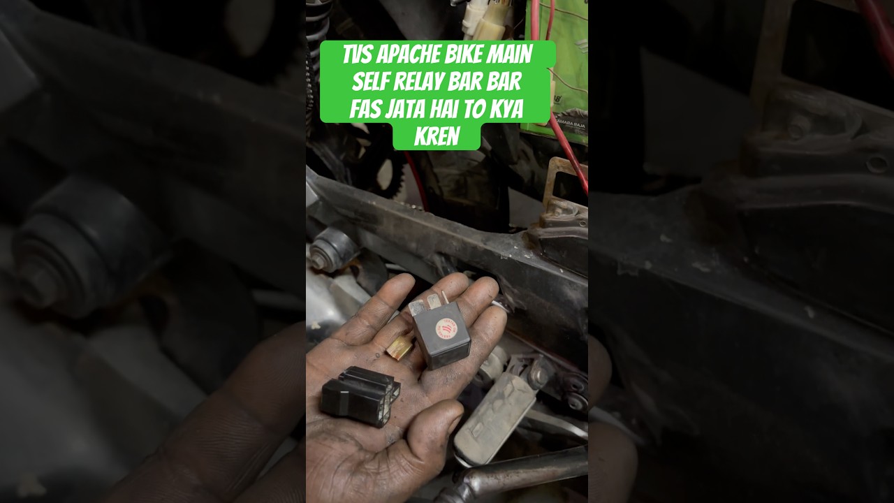 Apache bike main self relay bar bar fas jata hai to kaise sahi kren #wondermechanickanpur #tvs #bike