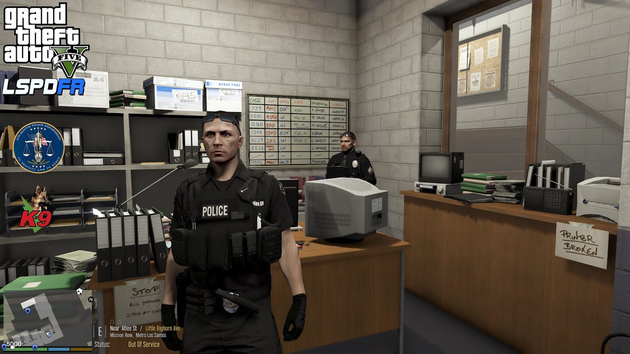 GTA V - LSPDFR 0.4.8🚔 - LSPD/LAPD - K9 Unit - Arrest Warrant/Shots Fired - 4K