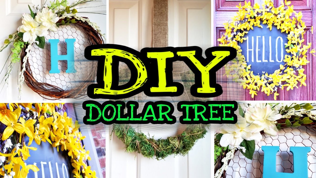 Dollar Tree DIY Farmhouse Decor Spring Wreaths