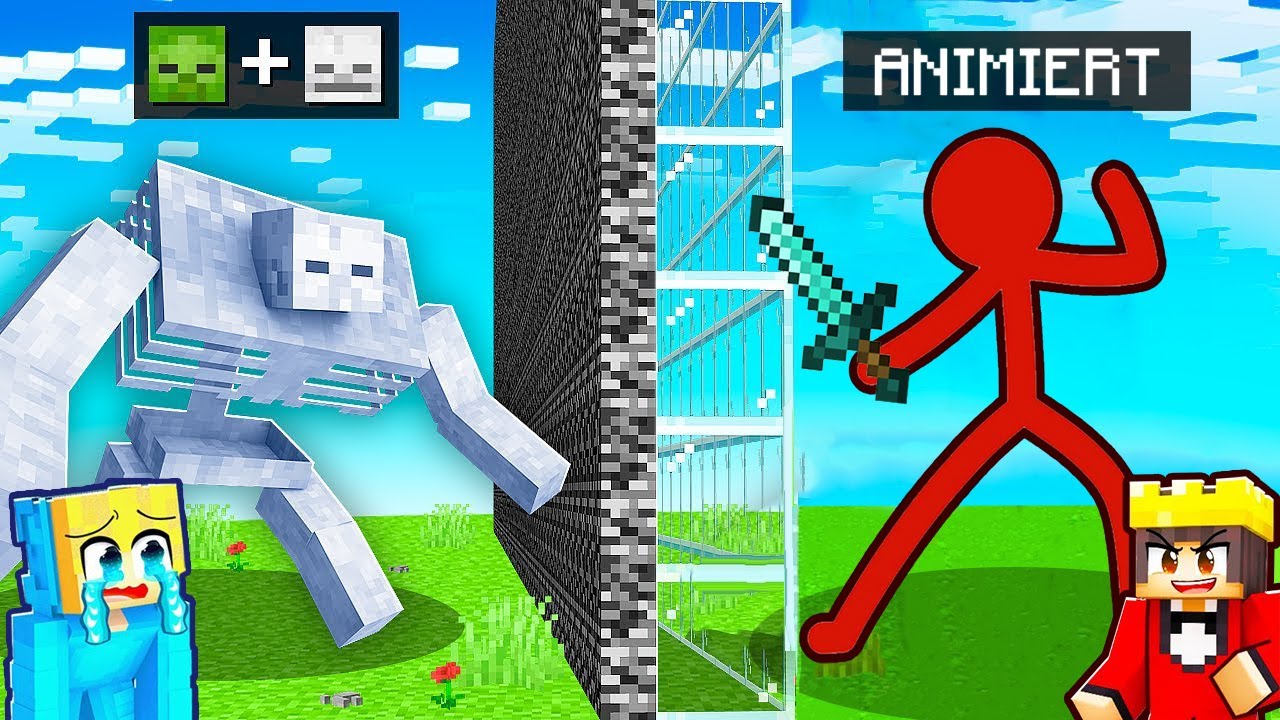 Ich PRANKE meinen FREUND in einem ANIMIERTEN MOB BATTLE! - Minecraft ⛏