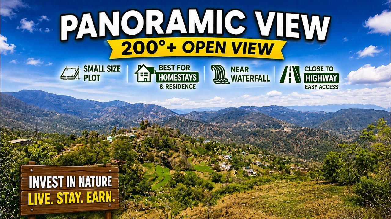 Panoramic Open View Property | Small Plot Near Highway | Homestay friendly।Honest review 