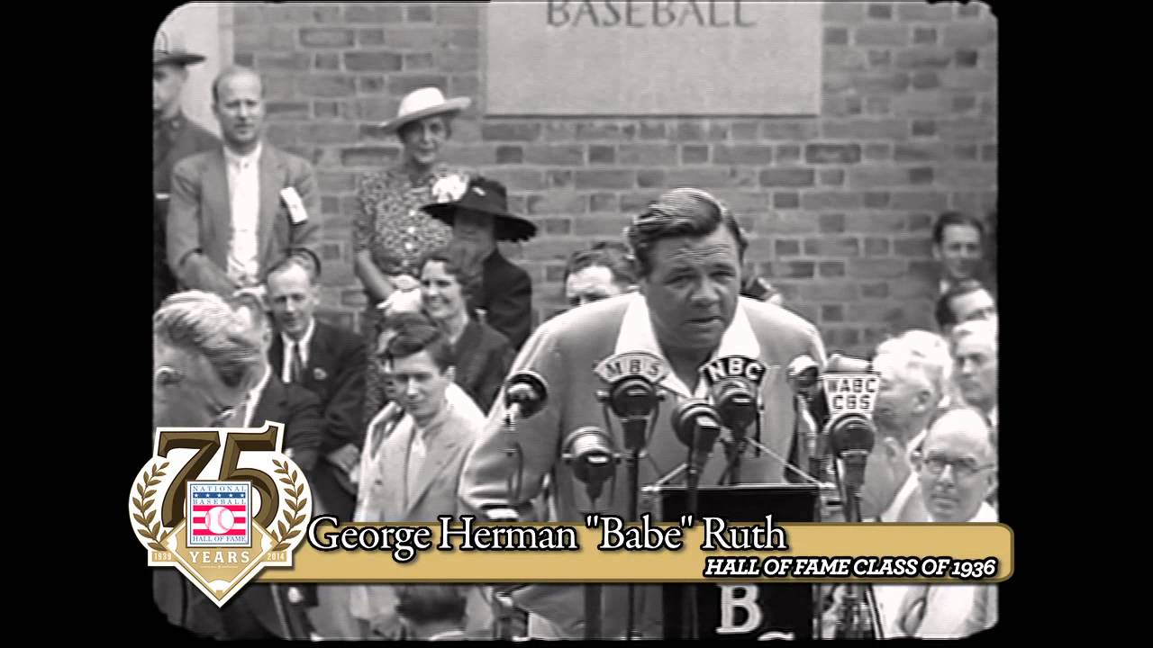 Opening of the Baseball Hall of Fame with Babe Ruth and Cy Young