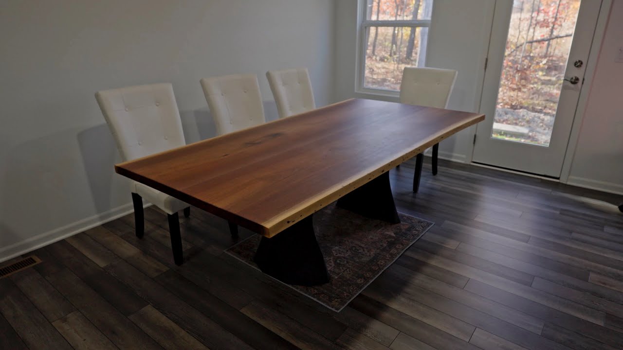 DIY black walnut dinning table