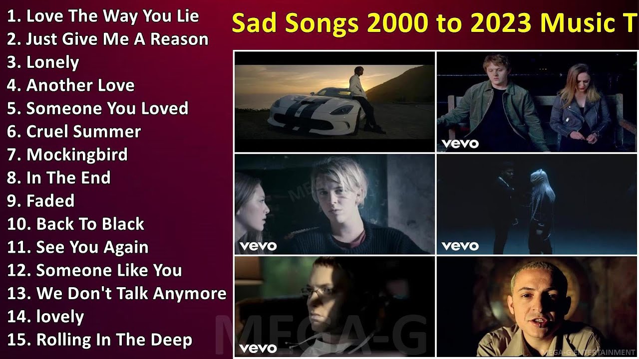 Sad Songs 2000 to 2023   Music That Makes You Cry 2000 to 2023 Playlist ~ Best English Sad Songs