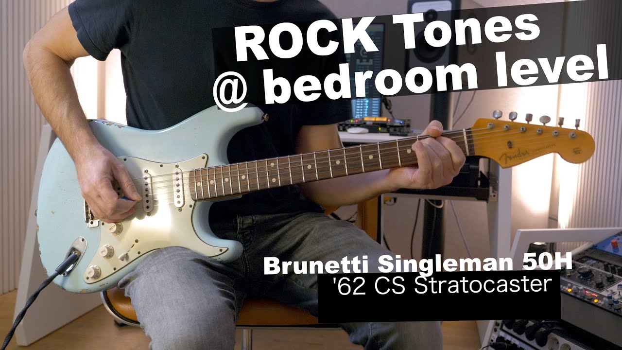 ROCK Solo Lead Sound At Bedroom Level - Brunetti Singleman 50H / Fender '62 Stratocaster